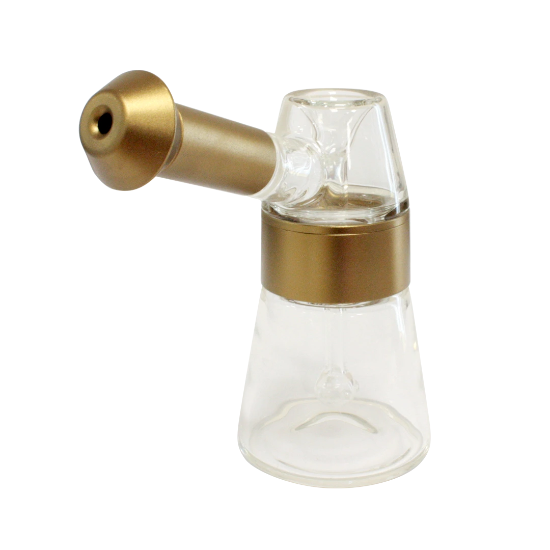Center-Piece Glass & Aluminium Bubbler Gold – Fuzion Company